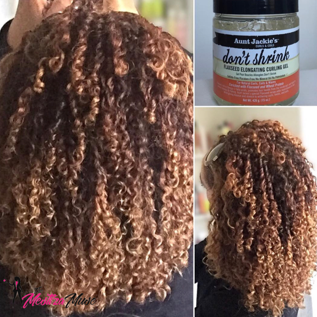 My hair results using the Aunt Jackie's elongating flaxseed gel.