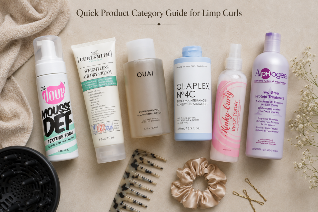 Curly hair products for limp curly hair.