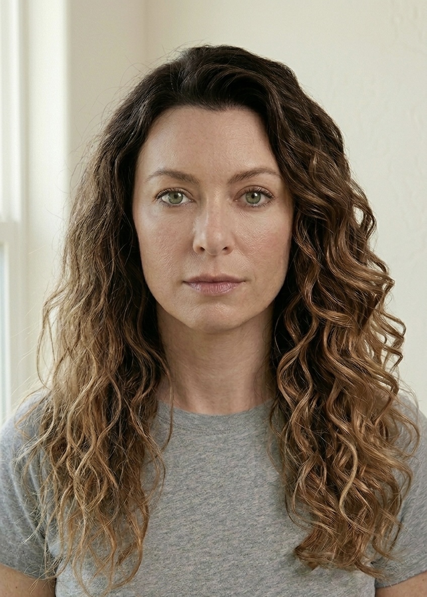 Wavy hair before and after using curl cream, showing frizz vs defined, soft waves with improved curl clumping and shine.
