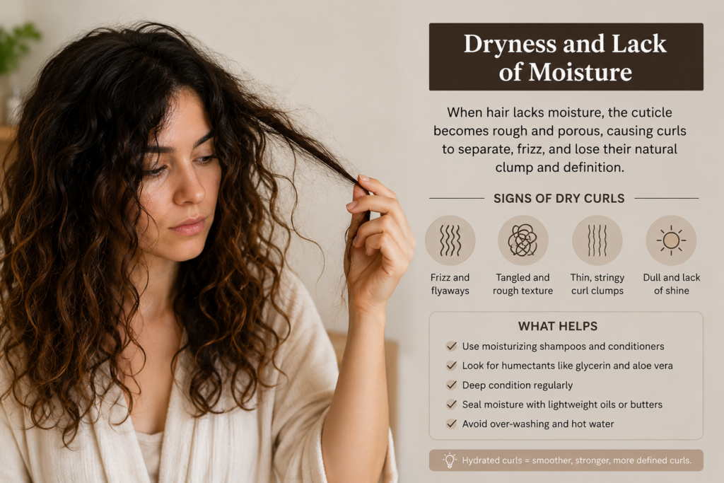 Dryness and lack of moisture infographic.