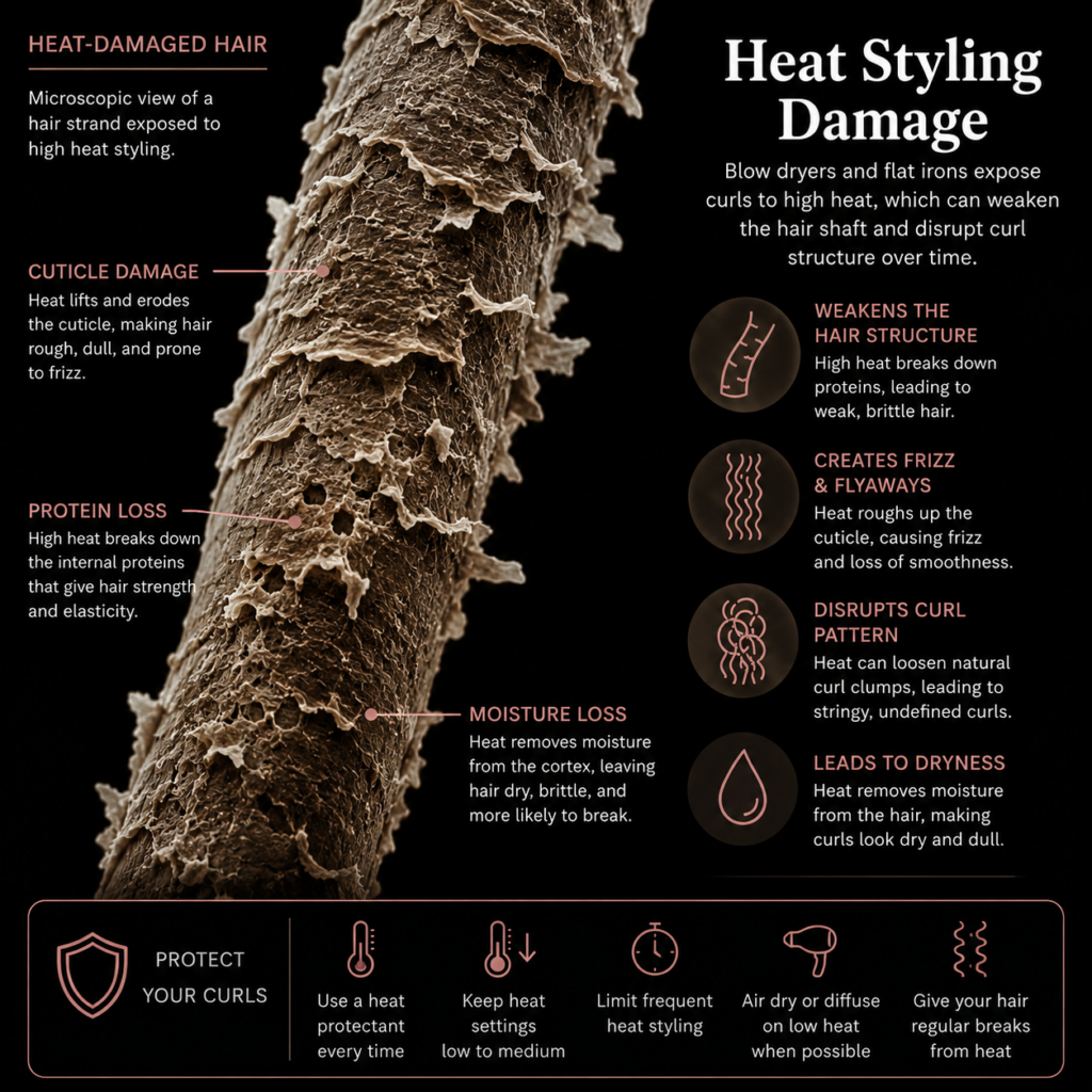 Infographic of heat styling damge.