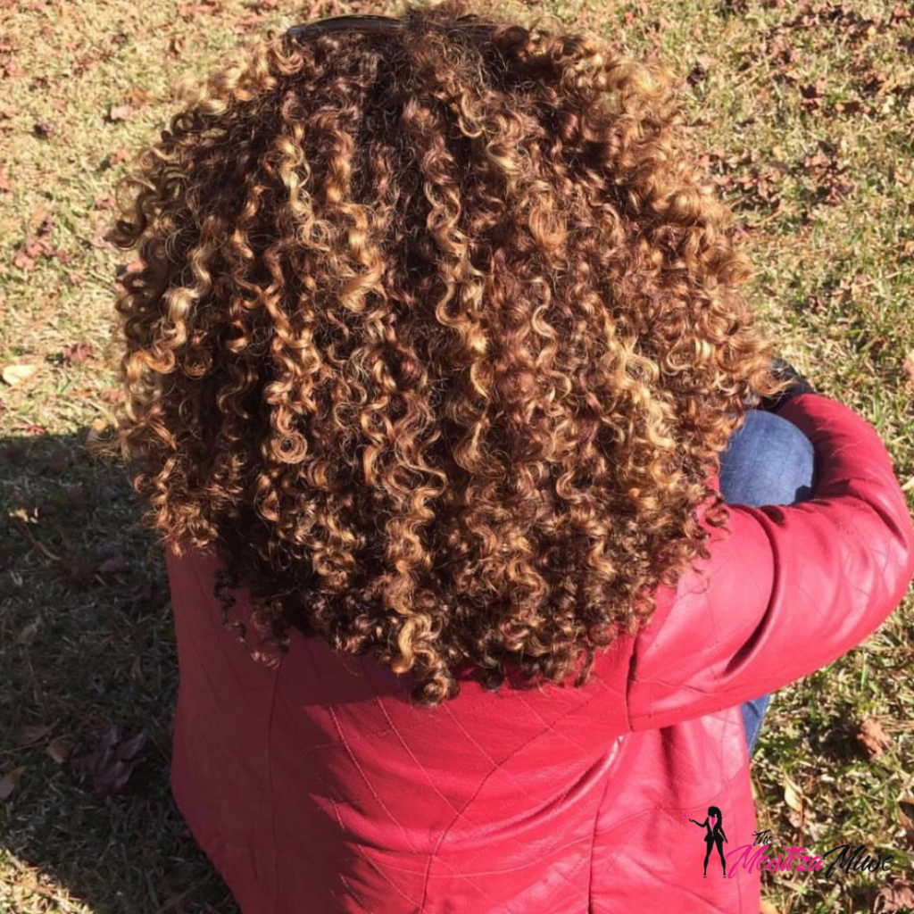 Image of my curly hair using the cantu curl cream and bouncecurl gel.Spring Curly Hair: Top Tips to Transition to Warmer Weather.