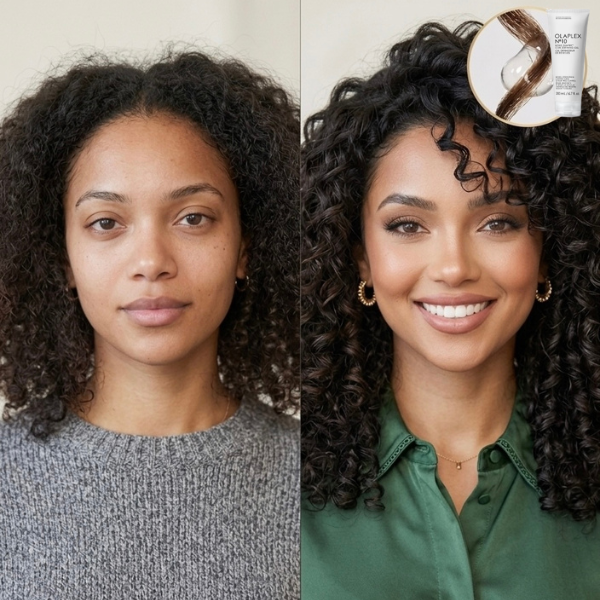 before and after of woman using low porosity gel.