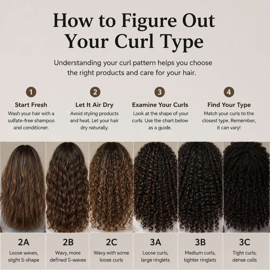 Infographic on how to figure out your curl type