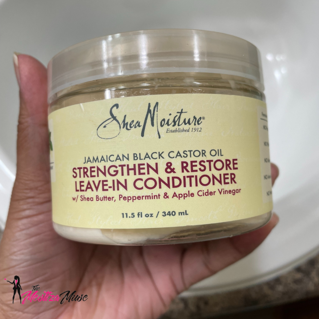 My own Shea Moisture JBCO leave in conditioner for high porosity hair.