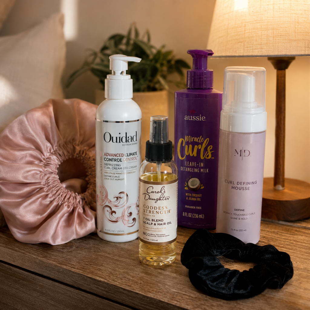 Curly products for nighttime use.