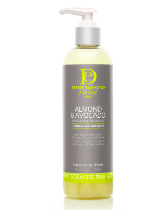 Design Essentials Almond & Avocado Moisturizing & Detangling Sulfate-Free Shampoo