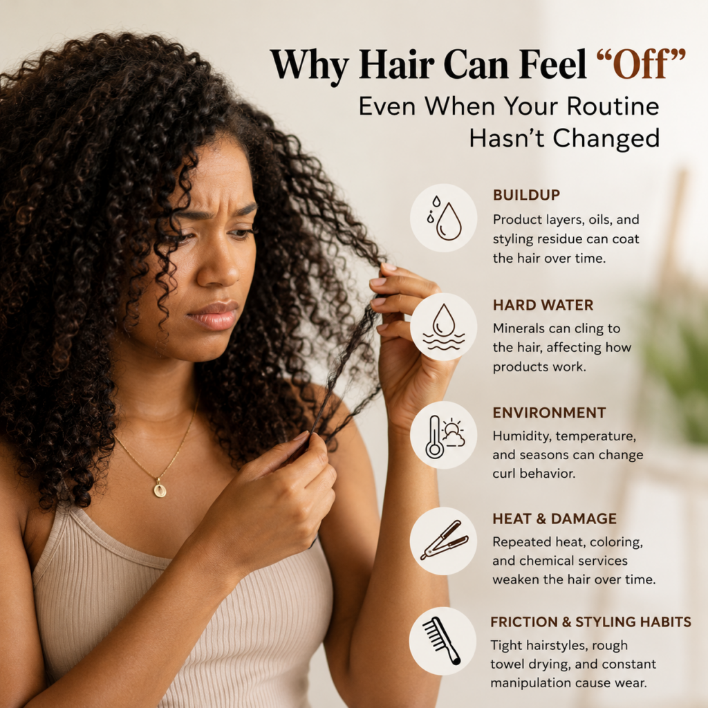 Infographic for why your hair can feel off.