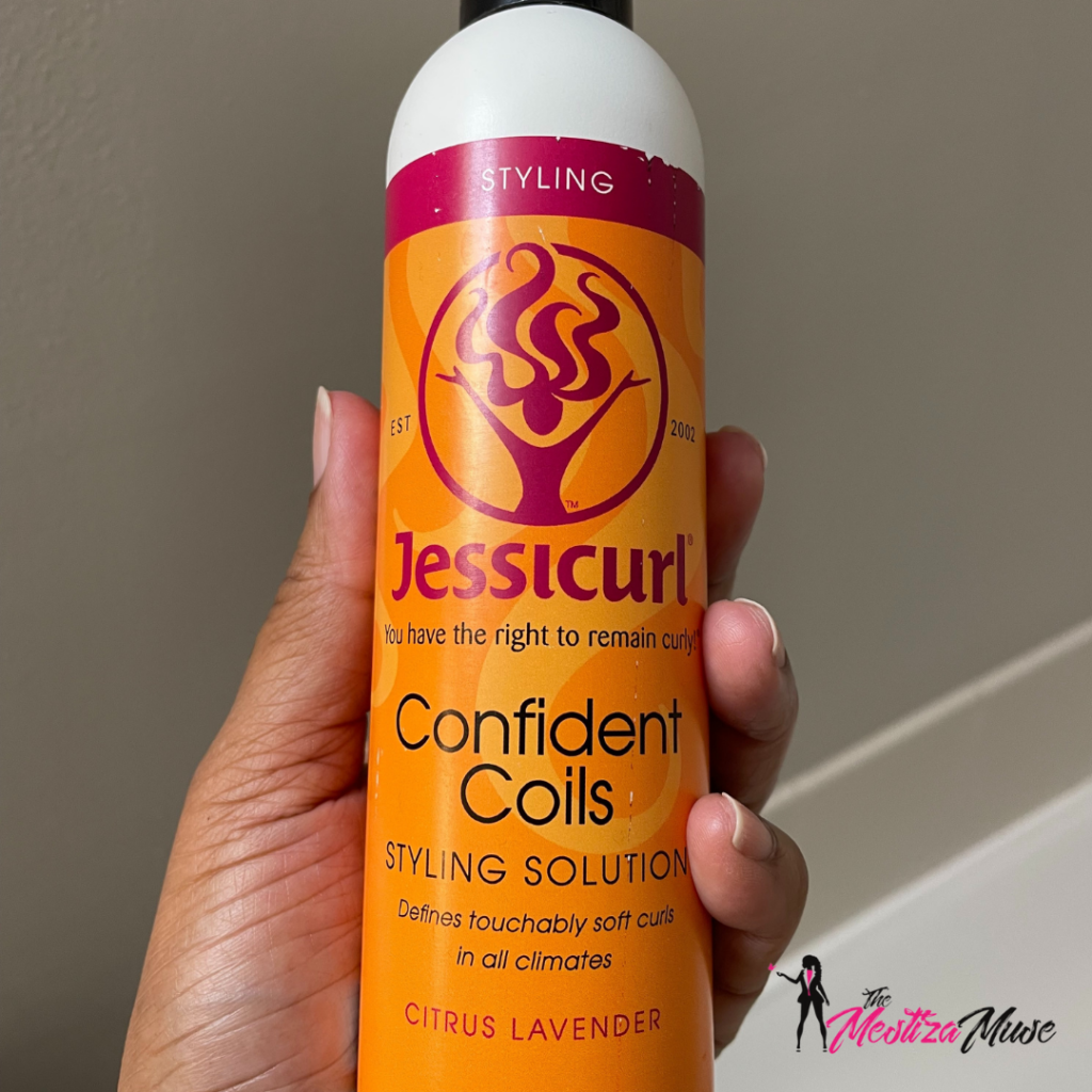 Image of my personal Jessicurl Confident Coils Styling Solution for review.