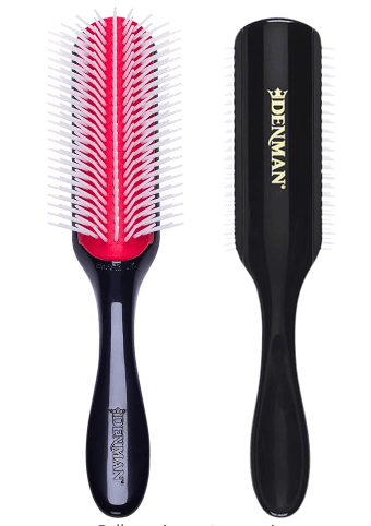 Denman Curly Hair Brush D4 (Black & Red) 9 Row Styling Brush