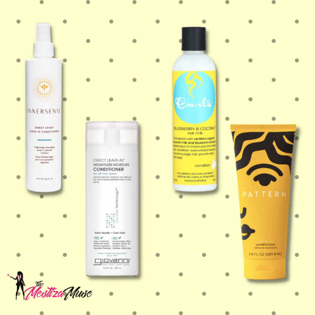 Image of four leave in conditioners for curly hair for Should I Use Leave In Conditioner blog.
