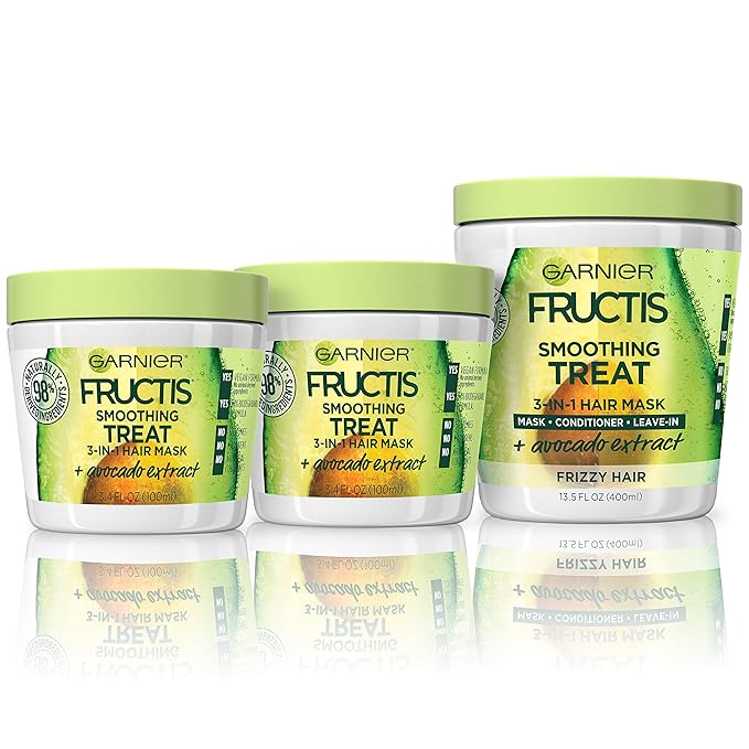 Garnier Fructis Smoothing Treat 3-in-1 Hair Mask (Mask + Conditioner + Leave-In)