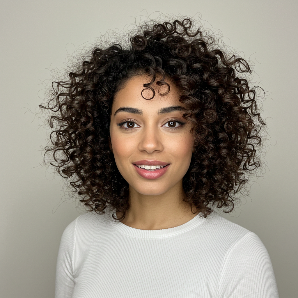 medium curly cut