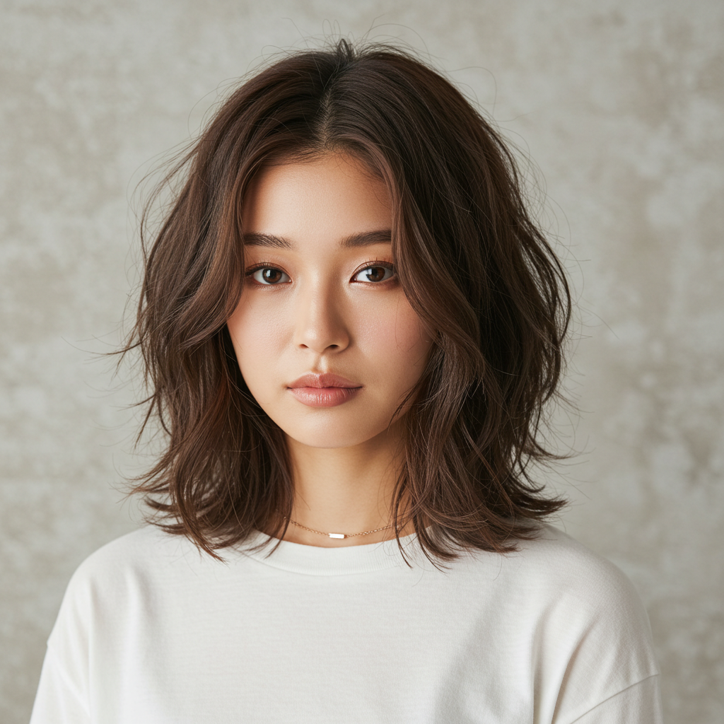 wavy hair asian